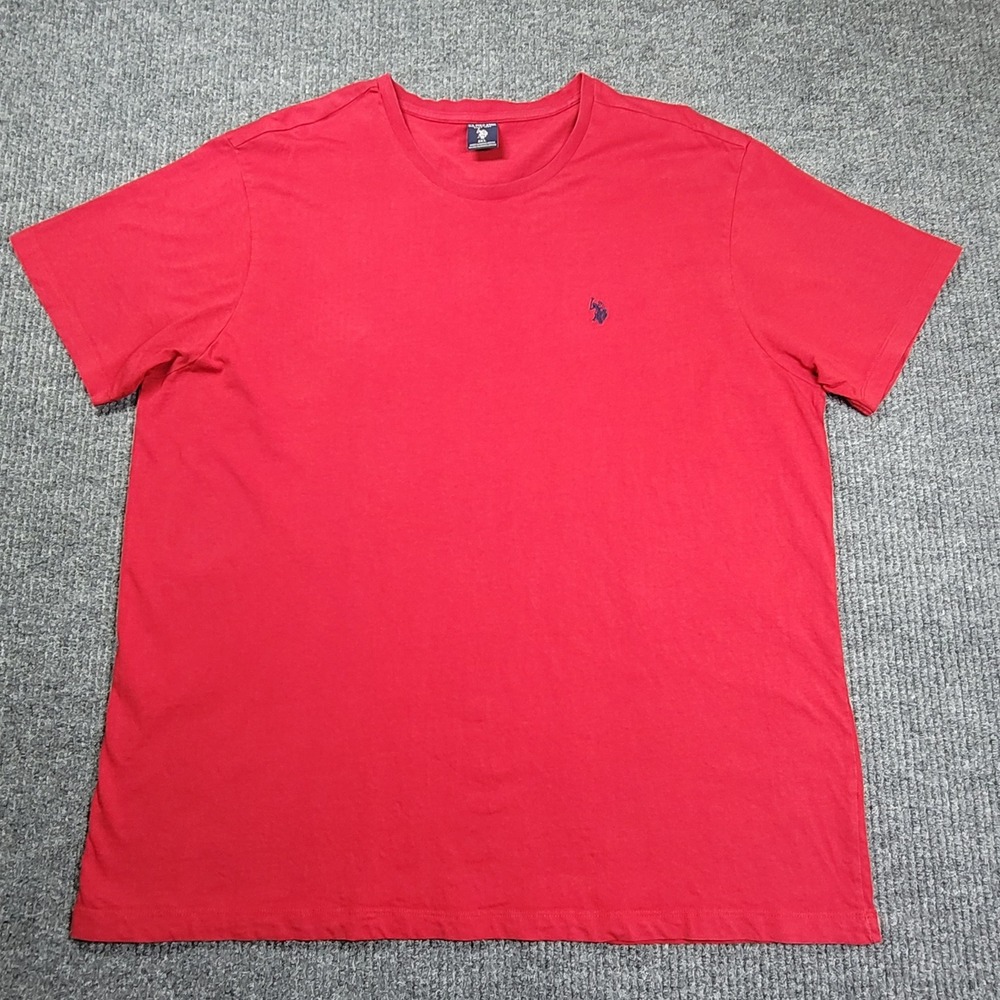 U.S. Polo Assn. Red Graphic Short Sleeve Crewneck T-Shirt Men's Size 2XL